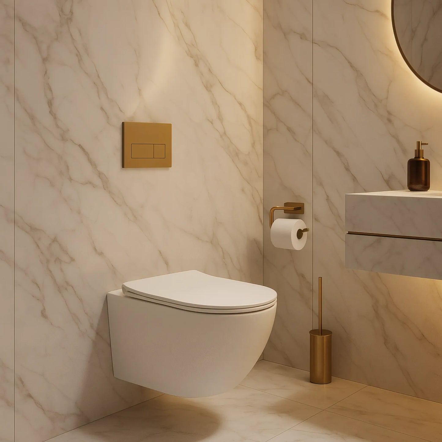 Hänge-WC Luxury Rimless – Weiß Matt