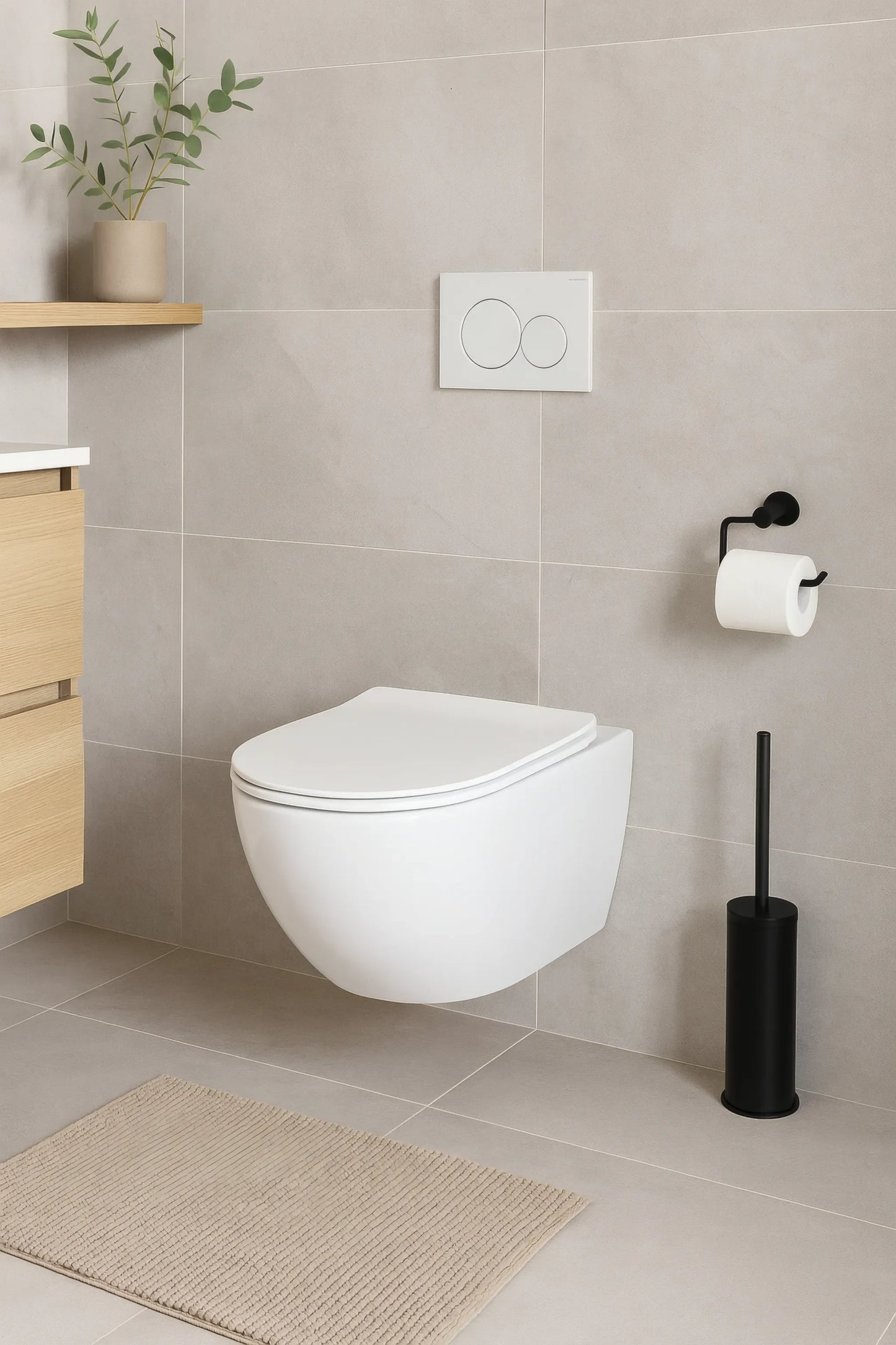 Hänge-WC Rimless White Glossy