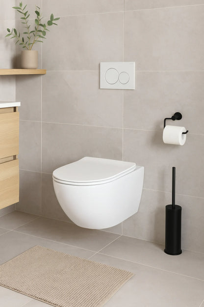 Hänge-WC Rimless White Glossy