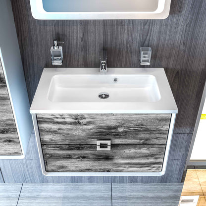 Mobilier de baie suspendat Aurika, Oak Aqua Rodos