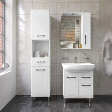 Mobilier de baie pe pardoseală cu sertar Decor, Alb Aqua Rodos