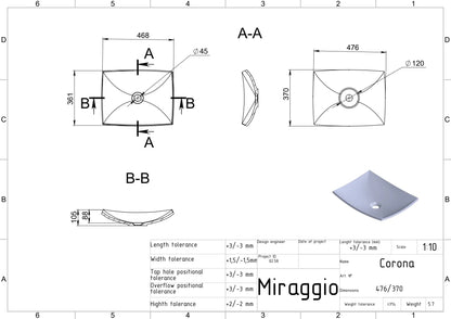 Waschbecken Corona – Miraggio