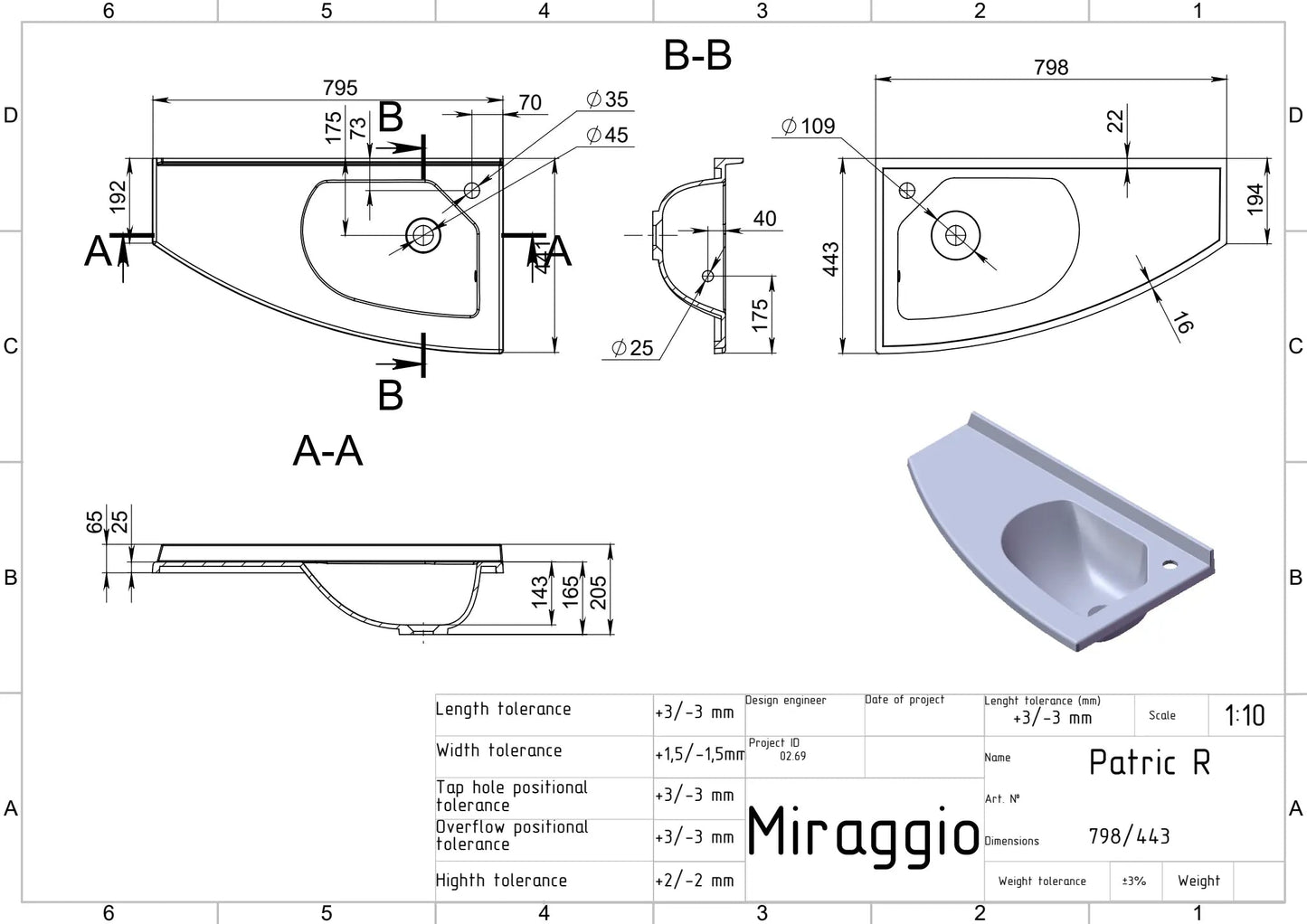 Aufsatzwaschbecken Patric R – Miraggio