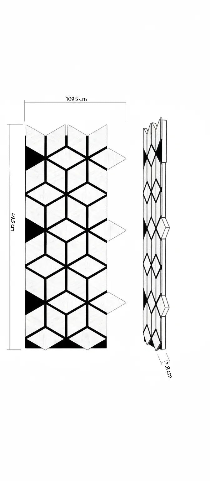 Dekoratives Lamellen-Wandpaneel Cubic Wood – Natur-Eiche XYPT-12