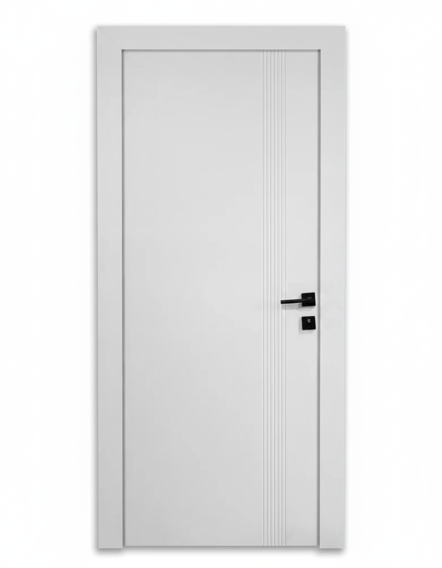 Innentür JY-003 White Mat – komplett ausgestattet, mit verstellbarer Zarge Schlichtes, sauberes und modernes Design – die ideale Wahl für helle Räume