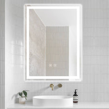 LED Badezimmerspiegel 60x80 cm Rechteckig – 3 Lichtfarben, Anti-Beschlag & Touch