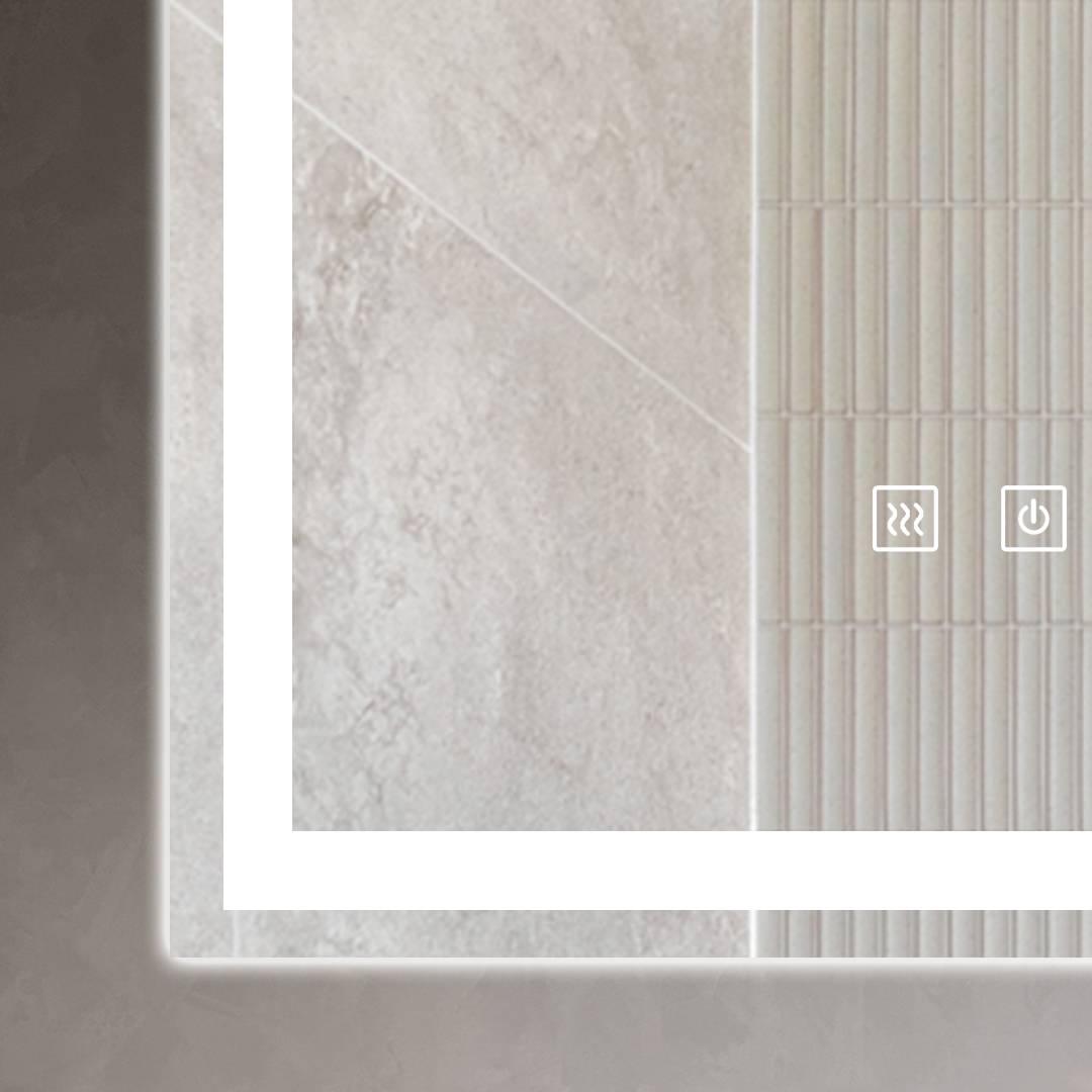 LED Badezimmerspiegel 60x80 cm Rechteckig – 3 Lichtfarben, Anti-Beschlag & Touch