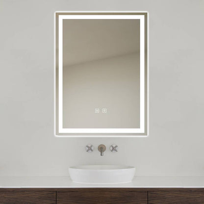 LED Badezimmerspiegel 60x80 cm Rechteckig – 3 Lichtfarben, Anti-Beschlag & Touch