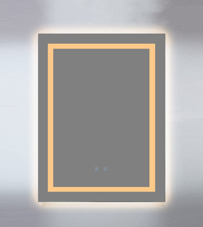 LED Badezimmerspiegel 60x80 cm Rechteckig – 3 Lichtfarben, Anti-Beschlag & Touch