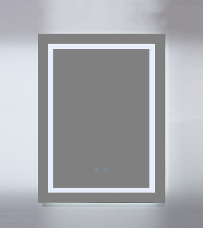 LED Badezimmerspiegel 60x80 cm Rechteckig – 3 Lichtfarben, Anti-Beschlag & Touch