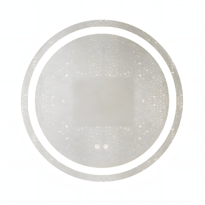 Runder LED-Badezimmerspiegel H105 mit 3 Lichtfarben, Anti-Beschlag und Touch-Steuerung