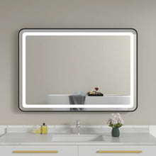 LED Badezimmerspiegel H11 mit schwarzem Rahmen