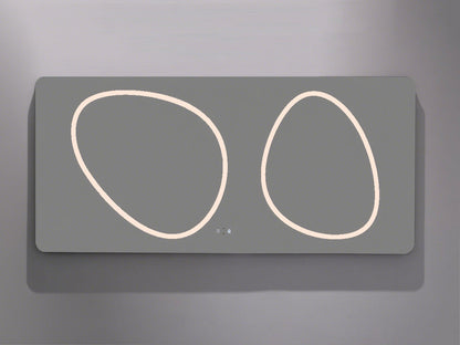 LED-Badezimmerspiegel H-1125 mit 3 Lichtfarben und Infrarotsensor