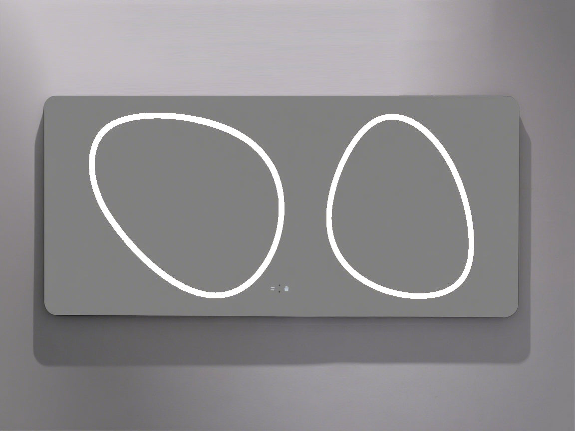 LED-Badezimmerspiegel H-1125 mit 3 Lichtfarben und Infrarotsensor