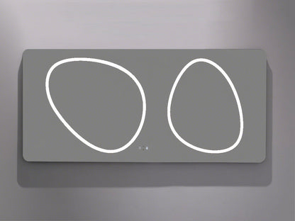 LED-Badezimmerspiegel H-1125 mit 3 Lichtfarben und Infrarotsensor