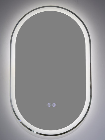 Badezimmerspiegel H-120-1 mit LED, 3 Lichtfarben, Anti-Beschlag, Touch-Steuerung
