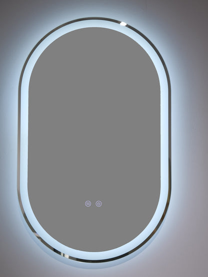 Badezimmerspiegel H-120-1 mit LED, 3 Lichtfarben, Anti-Beschlag, Touch-Steuerung