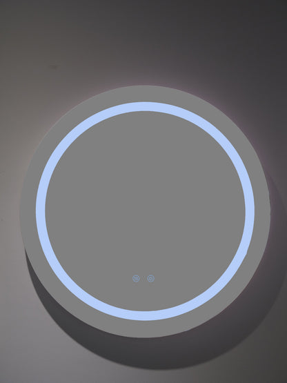 Runder LED-Badezimmerspiegel H-2011 mit 3 Lichtfarben, Anti-Beschlag und Touch-Control