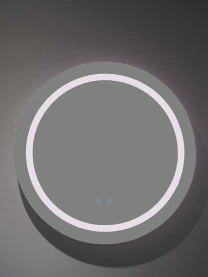 Runder LED-Badezimmerspiegel H-2011 mit 3 Lichtfarben, Anti-Beschlag und Touch-Control