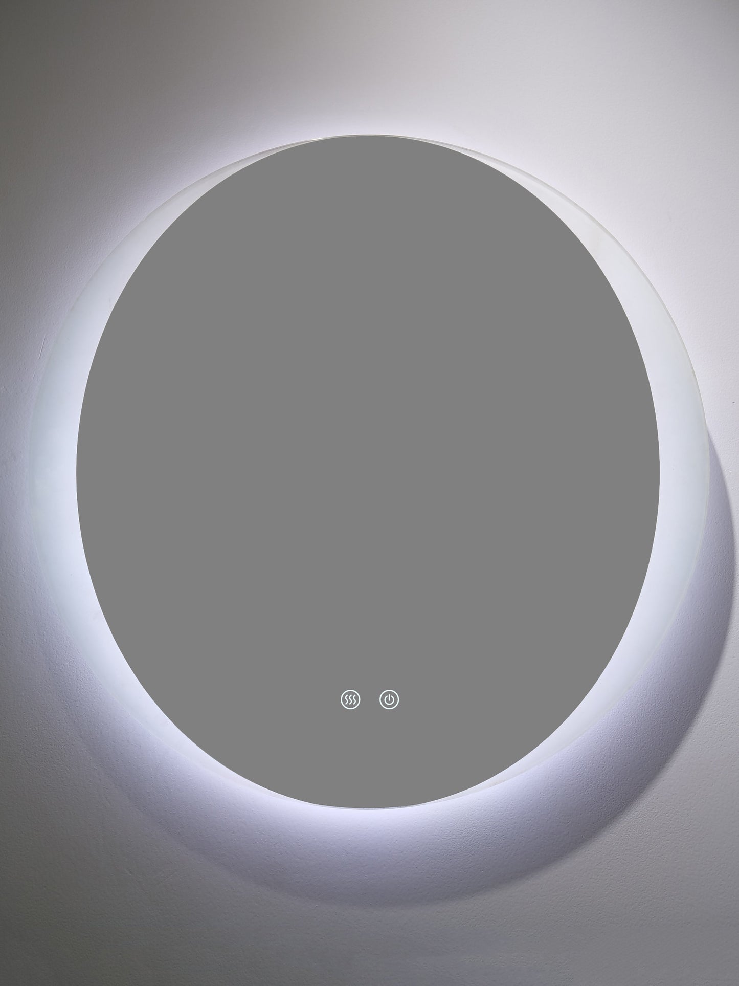 Runder LED-Badezimmerspiegel H-2027 mit 3 Lichtfarben und Anti-Beschlag-Funktion