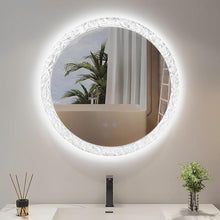 Runder LED Badezimmerspiegel Ø60/80 cm mit Acrylrahmen – 3 Lichtfarben, Anti-Beschlag & Touch