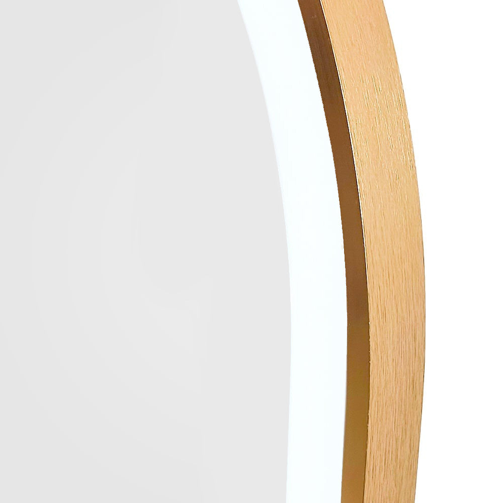 LED-Badezimmerspiegel H-2083 mit goldenem Aluminiumrahmen und Touch-Sensor