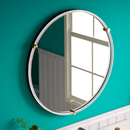 Runder LED-Badezimmerspiegel H 2087 mit Anti-Beschlag und Acryl-Metall-Rahmen