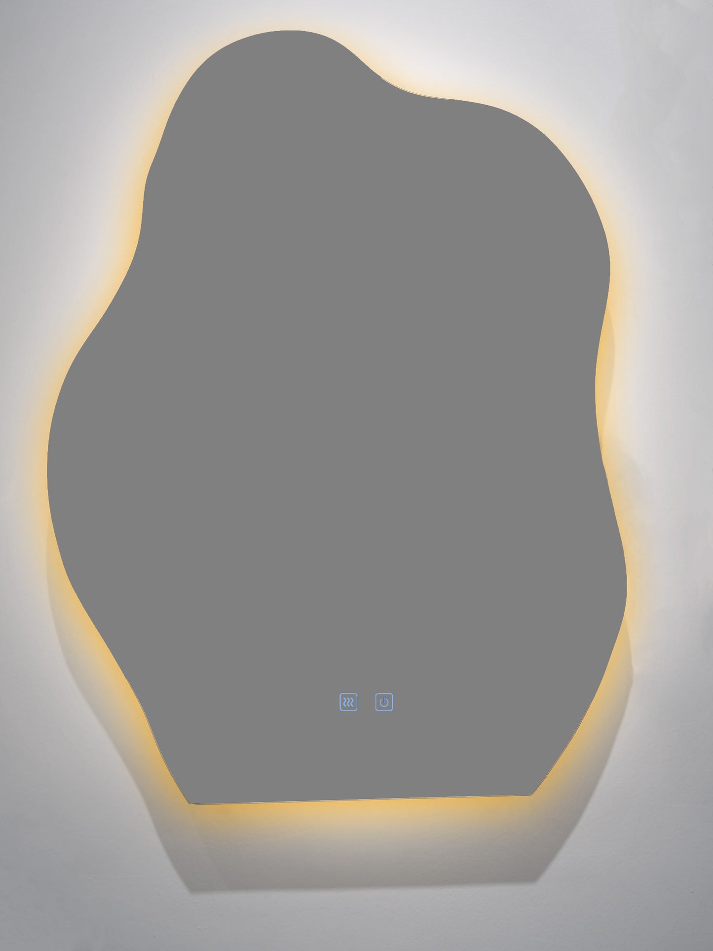LED Badezimmerspiegel 60x80 cm – Unregelmäßige Form, 3 Lichtfarben, Anti-Beschlag & Touch
