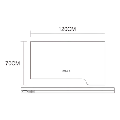 Moderner LED Badezimmerspiegel mit Ablage – Stil trifft Funktion
