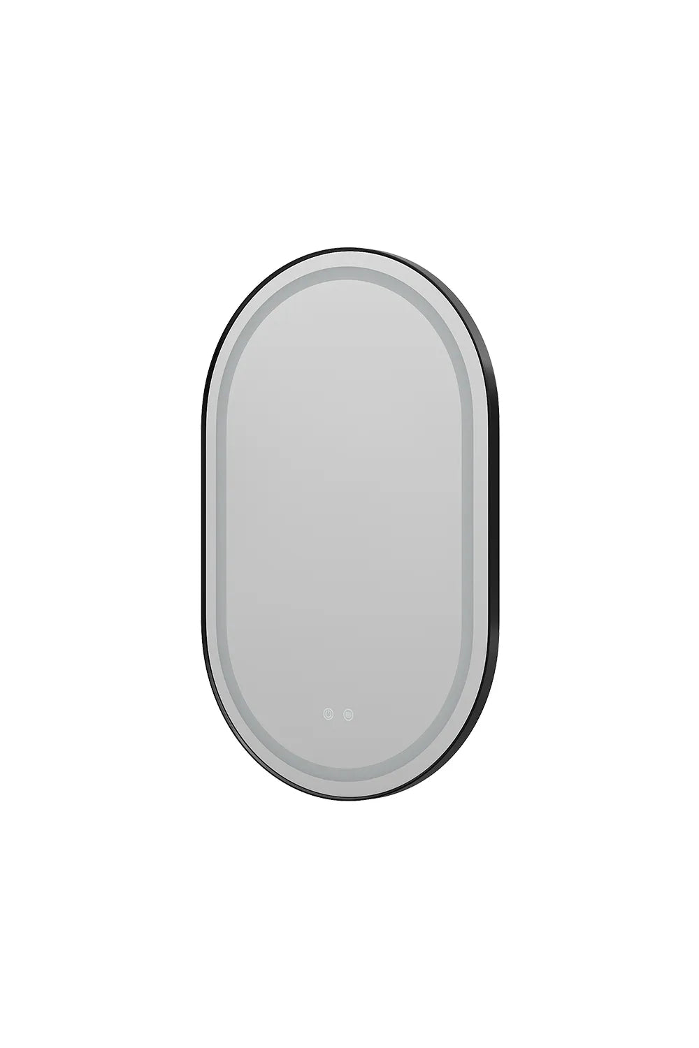 LED-Badezimmerspiegel H-3055 Schwarz mit COB-Lichtband | 3 Lichtfarben & Anti-Beschlag