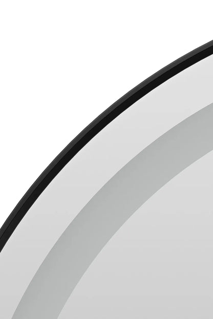 LED-Badezimmerspiegel H-3055 Schwarz mit COB-Lichtband | 3 Lichtfarben & Anti-Beschlag