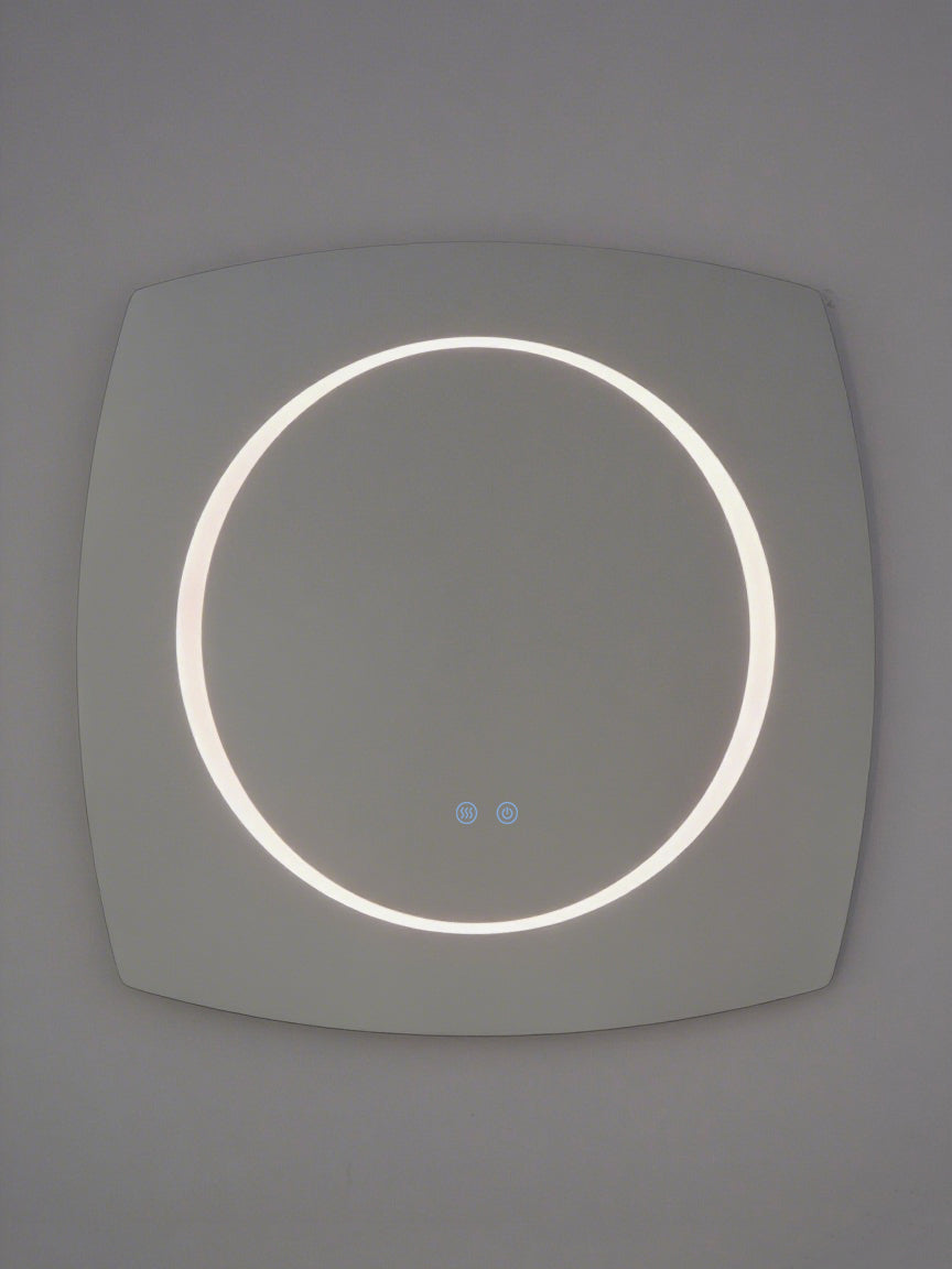 LED Badezimmerspiegel H-3075 – 80x80 cm, 3 Lichtfarben, Anti-Beschlag, Touch-Schalter, Modernes