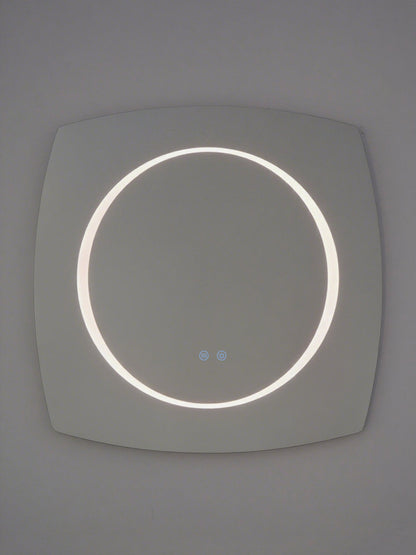 LED Badezimmerspiegel H-3075 – 80x80 cm, 3 Lichtfarben, Anti-Beschlag, Touch-Schalter, Modernes