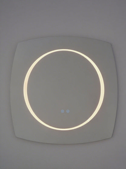 LED Badezimmerspiegel H-3075 – 80x80 cm, 3 Lichtfarben, Anti-Beschlag, Touch-Schalter, Modernes