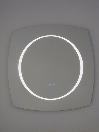 LED Badezimmerspiegel H-3075 – 80x80 cm, 3 Lichtfarben, Anti-Beschlag, Touch-Schalter, Modernes