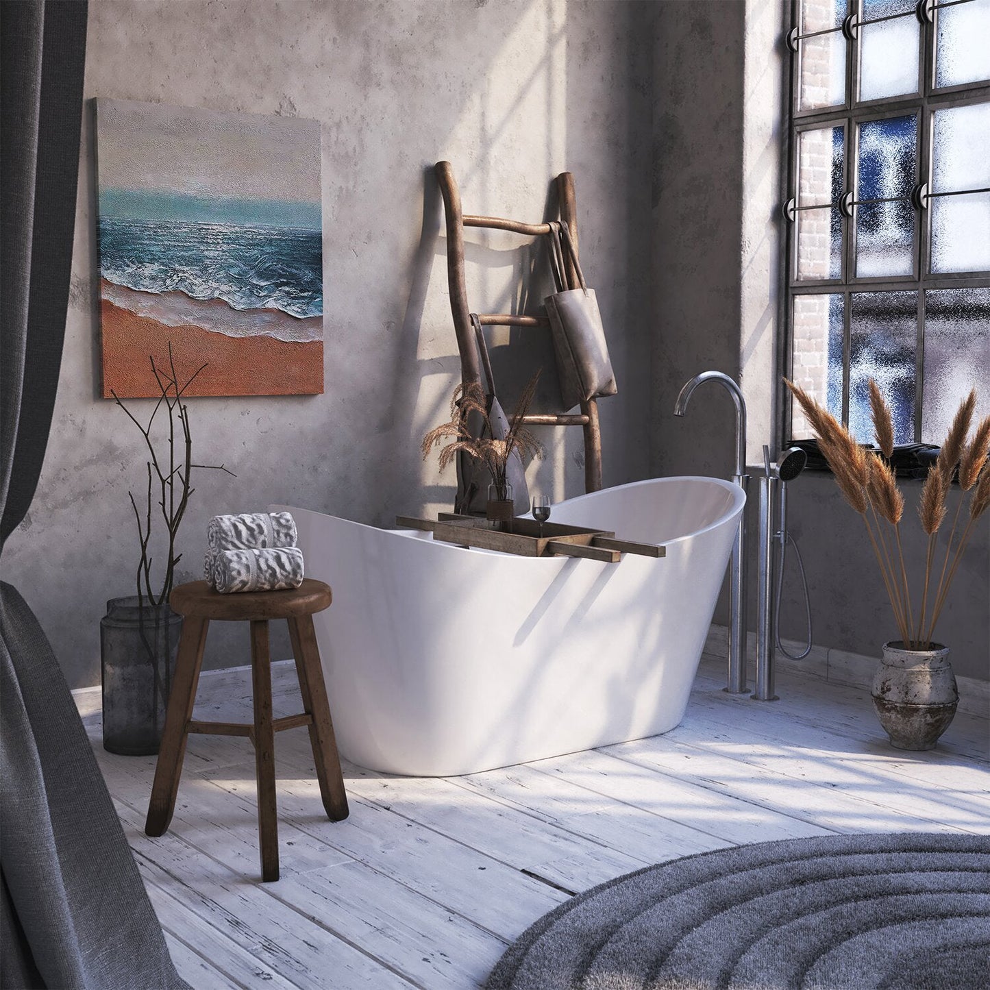 Freistehende Badewanne – modernes, elegantes Design