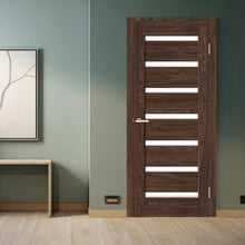 Ușă interior Rino 07 Takoma Oak – cu sticlă mată verticală și toc reglabil Omis