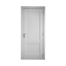 Ușă interior Valencia White Silk Mat – complet echipată, cu toc reglabil și decor vertical alb mat Omis