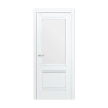 Ușă interior Valencia G White Silk Mat – cu sticlă mată decorativă și toc reglabil, complet echipată Omis