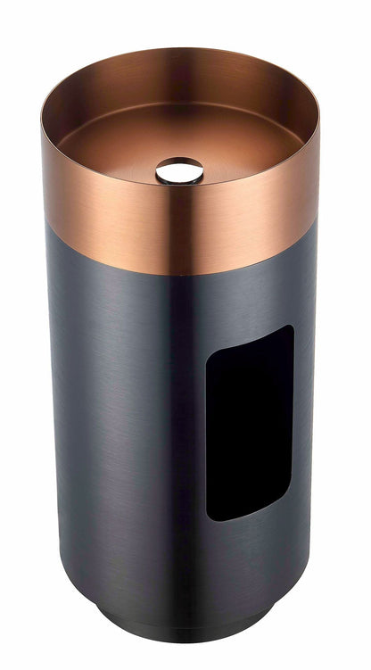 Freistehendes Elegantes Waschbecken aus Edelstahl mit Mattem Sockel – 3883 Rose Gold-Black 38110-R