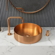 Moderner Edelstahl-Waschtisch für Aufsatzmontage – Modell 3811-Rose
