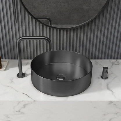 Moderner Edelstahl-Waschtisch für Aufsatzmontage – 3811-Black