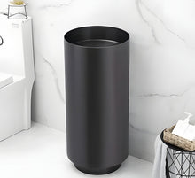 Freistehendes Waschbecken aus Edelstahl Elegant mit matter Basis – 3883 Black-Black (38110-B)