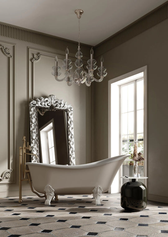 Cadă din compozit albă lucioasă Mirabella Miraggio