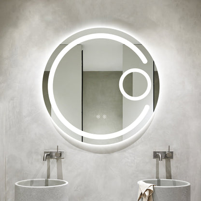 OGLINDA J13 LED ROTUNDA CU FUNCTIE DEZABURIRE SI TOUCH www.olivy.ro