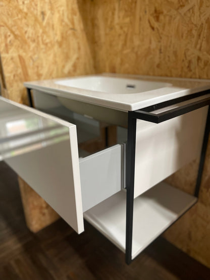 Mobilier de baie suspendat Lov, White www.CasaDeco.ro
