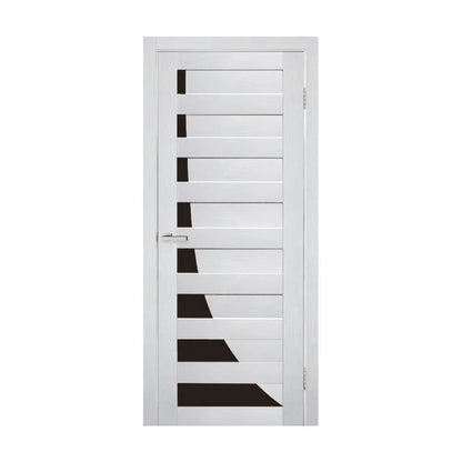 Ușă interior Paris Pearl Ash – cu sticlă negră complet echipată, cu toc reglabil Omis