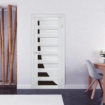 Ușă interior Paris Pearl Ash – cu sticlă negră complet echipată, cu toc reglabil Omis