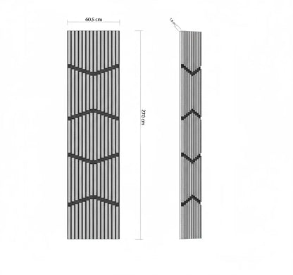 Dekoratives Lamellen-Wandpaneel Vertical Wave S0DV-01 – Dunkelnuss-Finish