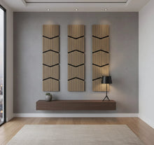 Dekoratives Lamellen-Wandpaneel Vertical Wave S0DV-01 – Dunkelnuss-Finish